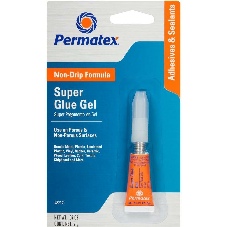 Adhesives & Sealants Permatex Tube Adhesives | Permatex No Non Drip Super Glue Gel Tube 2G