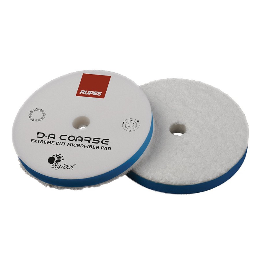 Car Care Rupes Cutting Pads | Rupes Bigfoot Da Extreme Cut Microfibre Compound Pad Coarse Blue 130Mm