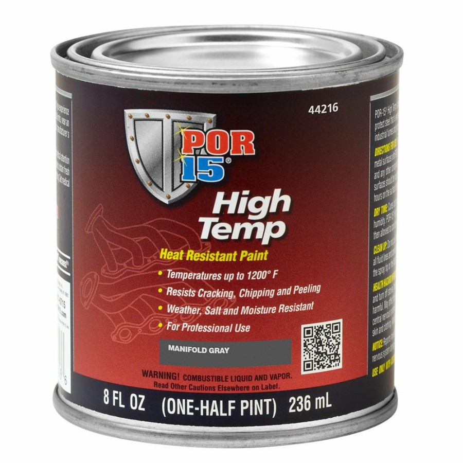 Paint POR15 High Temp & Brakes | Por15 High Temp Paint 236Ml Manifold Grey 1200°F Heat Resistant