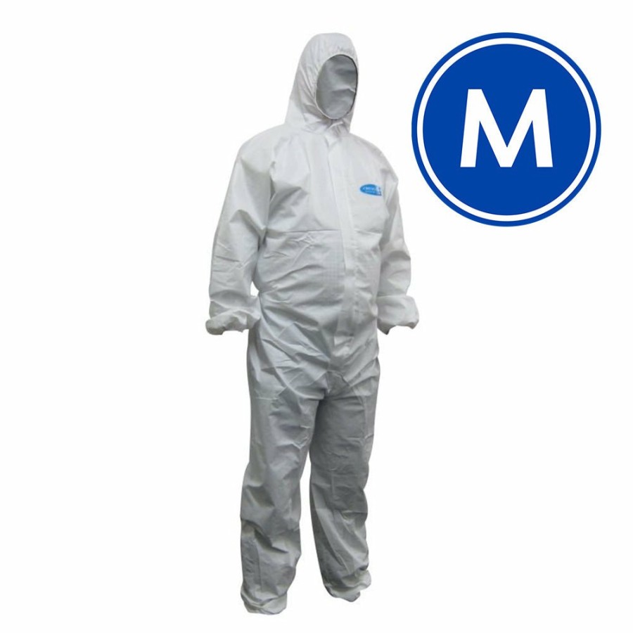 Safety Maxisafe Disposable Overalls | Maxisafe Koolguard Disposable White Protective Coverall M - 5Xl Overall Suit