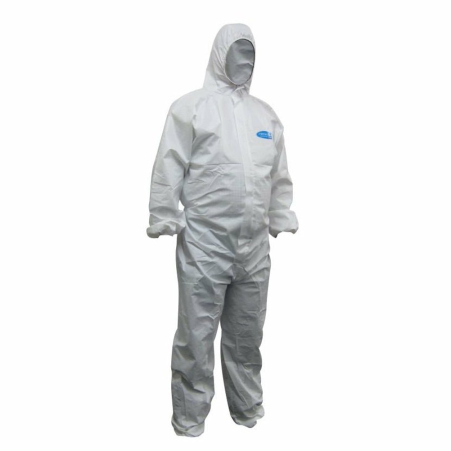 Safety Maxisafe Disposable Overalls | Maxisafe Koolguard Disposable White Protective Coverall M - 5Xl Overall Suit