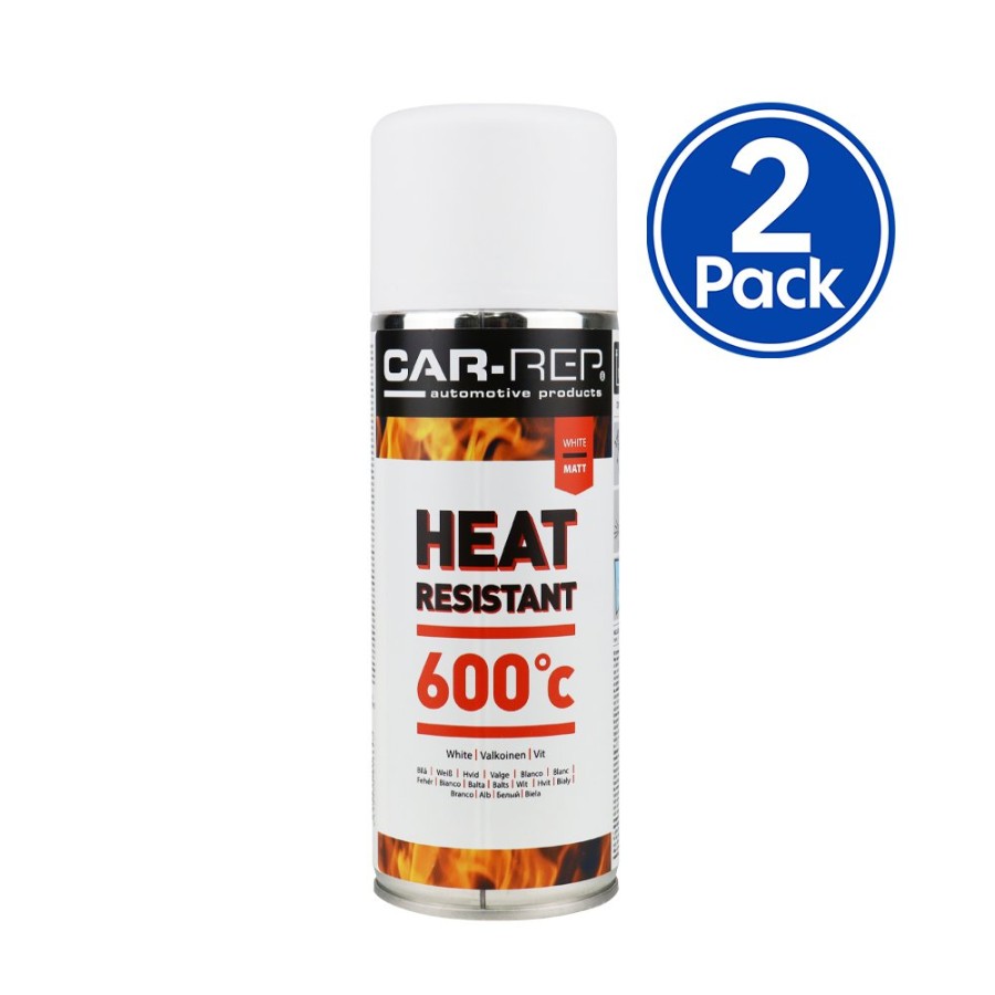 Paint Car-Rep High Temp & Brakes | Car-Rep Automotive Heat Resistant Paint 400Ml White X 2 Pack