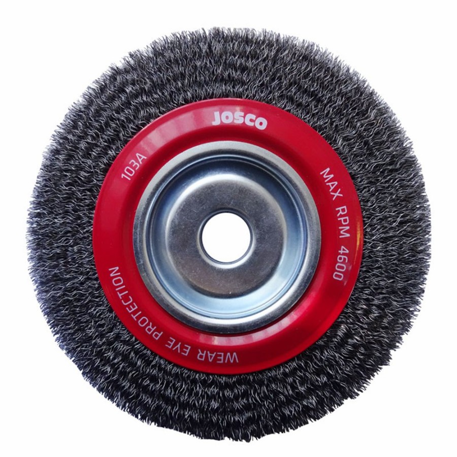 Cutting & Abrasives Josco | Josco 200Mm X 19Mm Multi-Bore Crimped Wheel Brush Paint Rust Removal