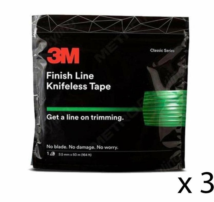 Prep & Repair 3M Fine Line Tape | 3M Finish Line Knifeless Tape Kts-Fl1 Green 3.5Mm X 50M X 3 Rolls