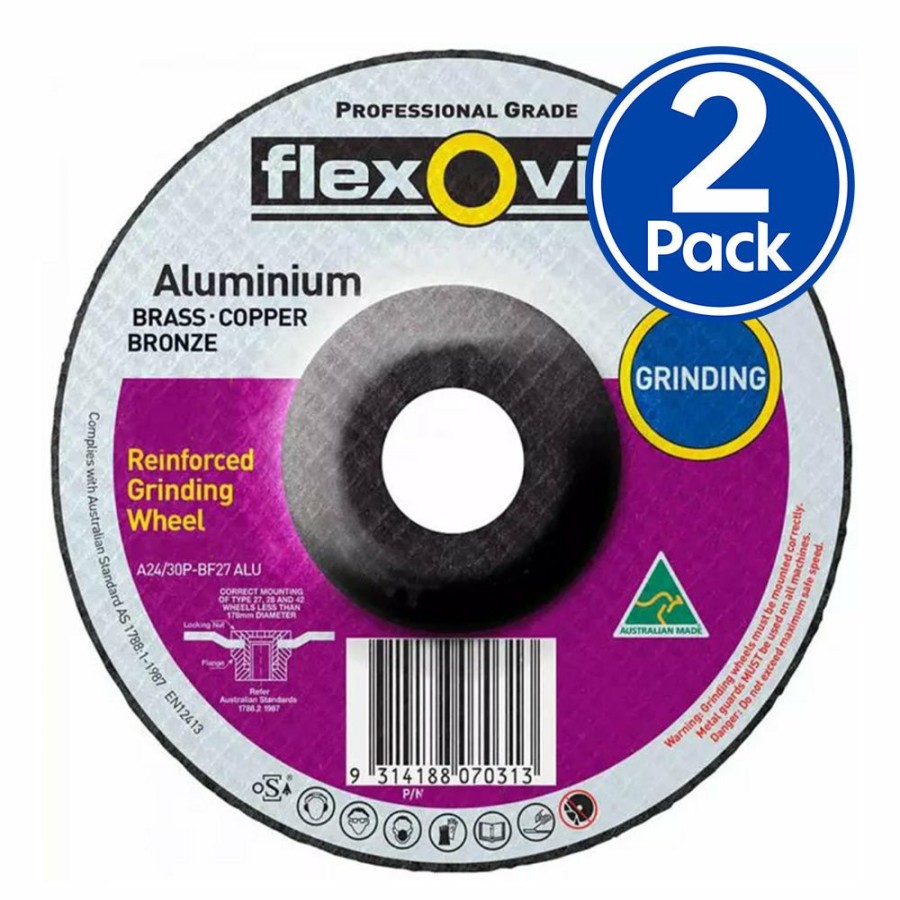 Cutting & Abrasives Flexovit | Flexovit Depressed Centre Grinding Disc 125Mm X 6.8 X 22Mm Wheel Aluminium