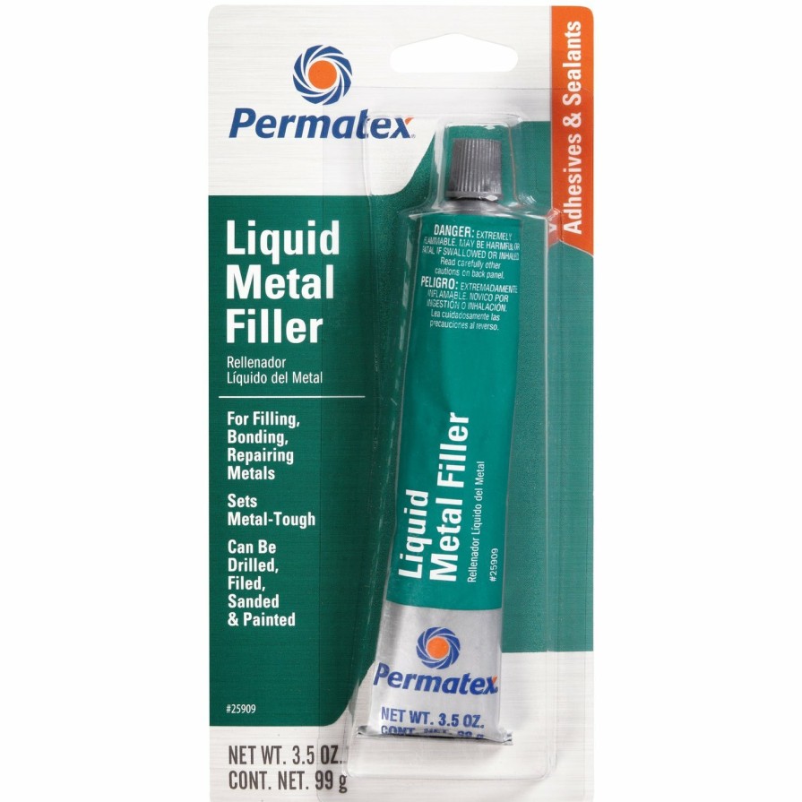 Prep & Repair Permatex Glaze & Putty | Permatex Liquid Metal Filler Tube 99G 25909