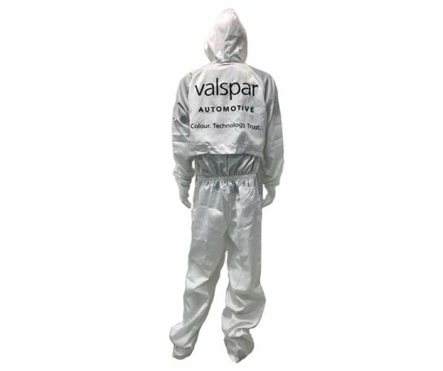 Safety Valspar Reusable Overalls | Brand New Valspar Premium 1 One Piece White Pinstripe Overalls Spray Painting Suit