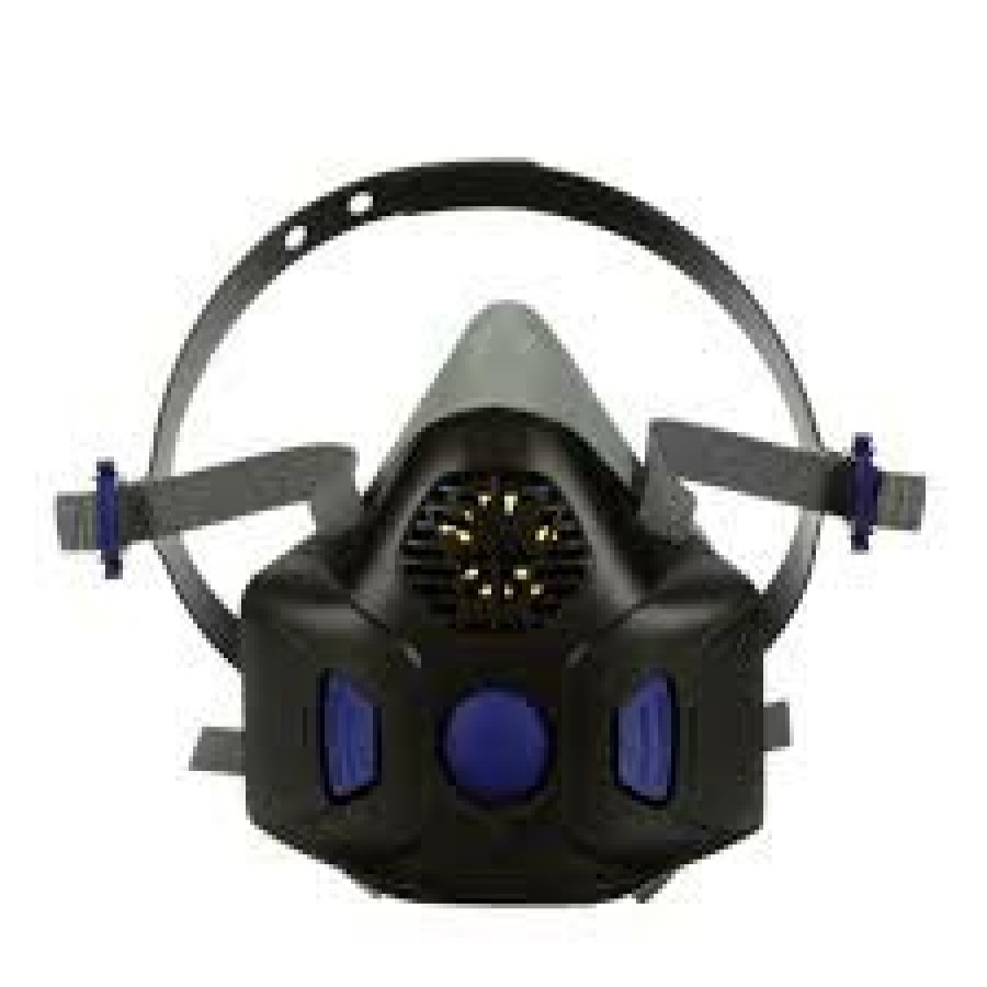 Safety 3M Respirators | 3M™ Secure Click™ Hf-802Sd Half Mask Respirator With Speaking Diaphragm Mask