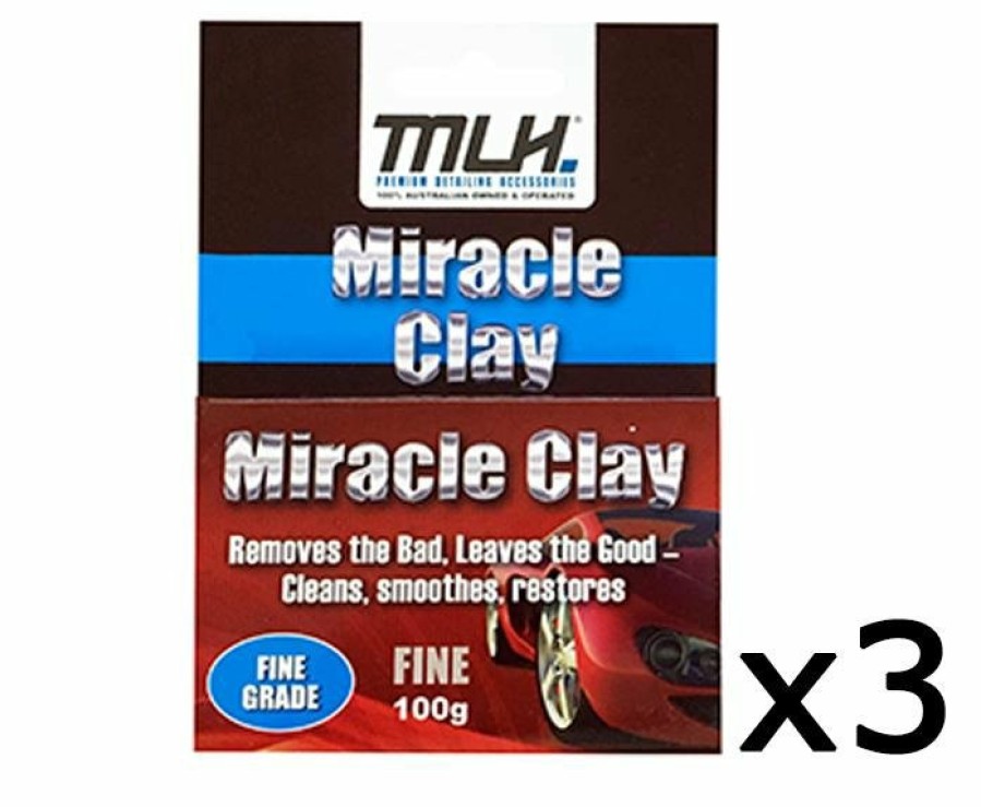 Car Care Mothers Detailing Clay | Mlh Miracle Clay Cleaning Block Fine Grade 100G 3 Pack