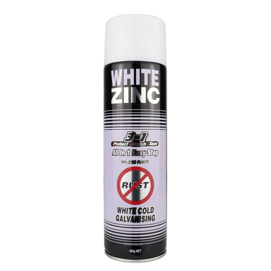 Paint Silver Zinc Supplies Primers | Silver Zinc Supplies 3 In 1 Cold Galvanising Metal Primer White 400G Aerosol 99% Zinc