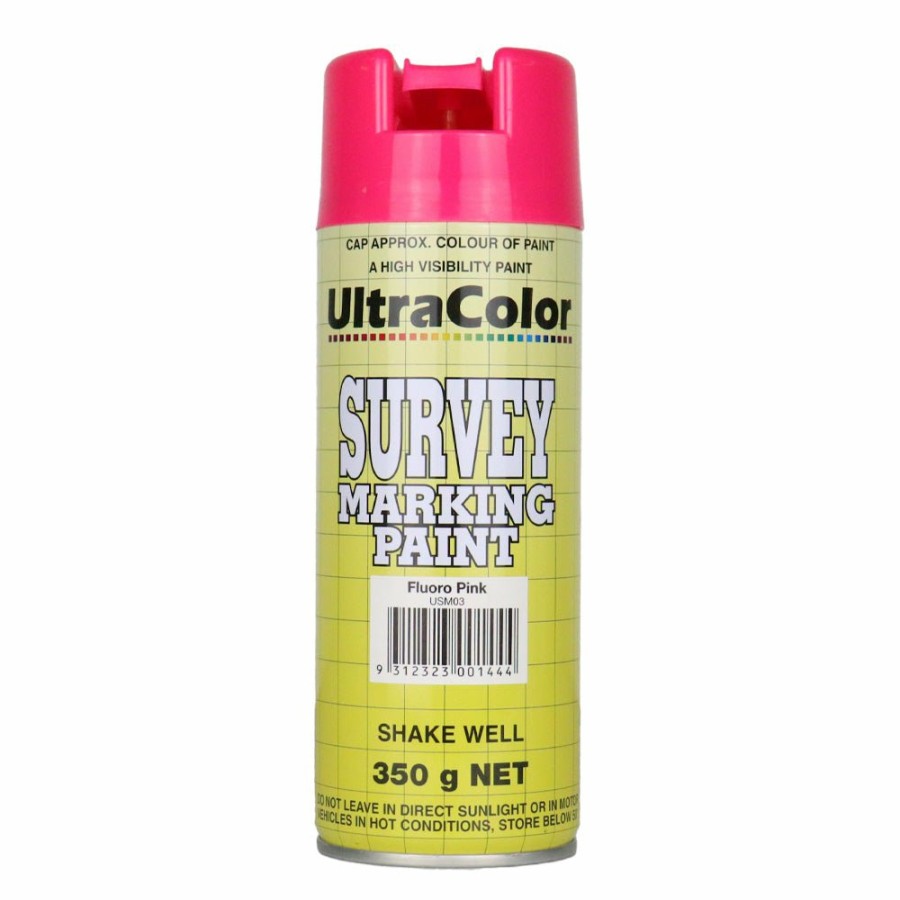 Paint UltraColor Linemarking | Ultracolor Survey Marking Paint Spot Marker Aerosol Can 350G Fluoro Pink