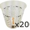 Painting Tools Velocity Measuring Cups | Calibrated Graduated Paint Mixing Cups 350Ml X 200 Vm4