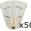 Painting Tools Velocity Measuring Cups | Calibrated Graduated Paint Mixing Cups 350Ml X 50 Vm4