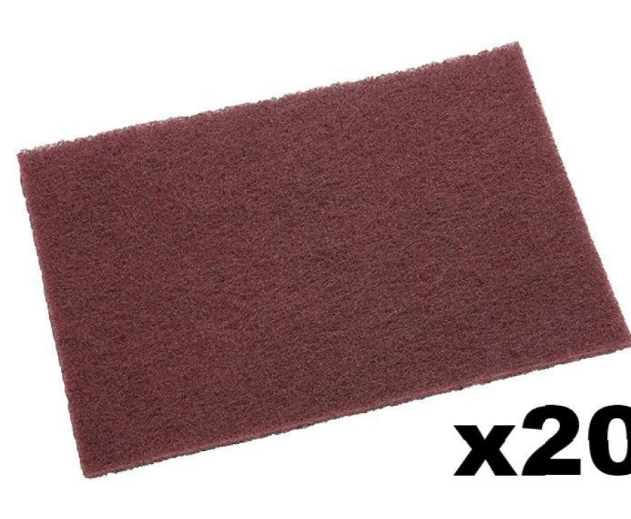 Cutting & Abrasives 3M Scouring Pads | 3M 7447 Scotch Brite General Purpose Maroon Hand Pad 20 Pack 152Mm X 228Mm