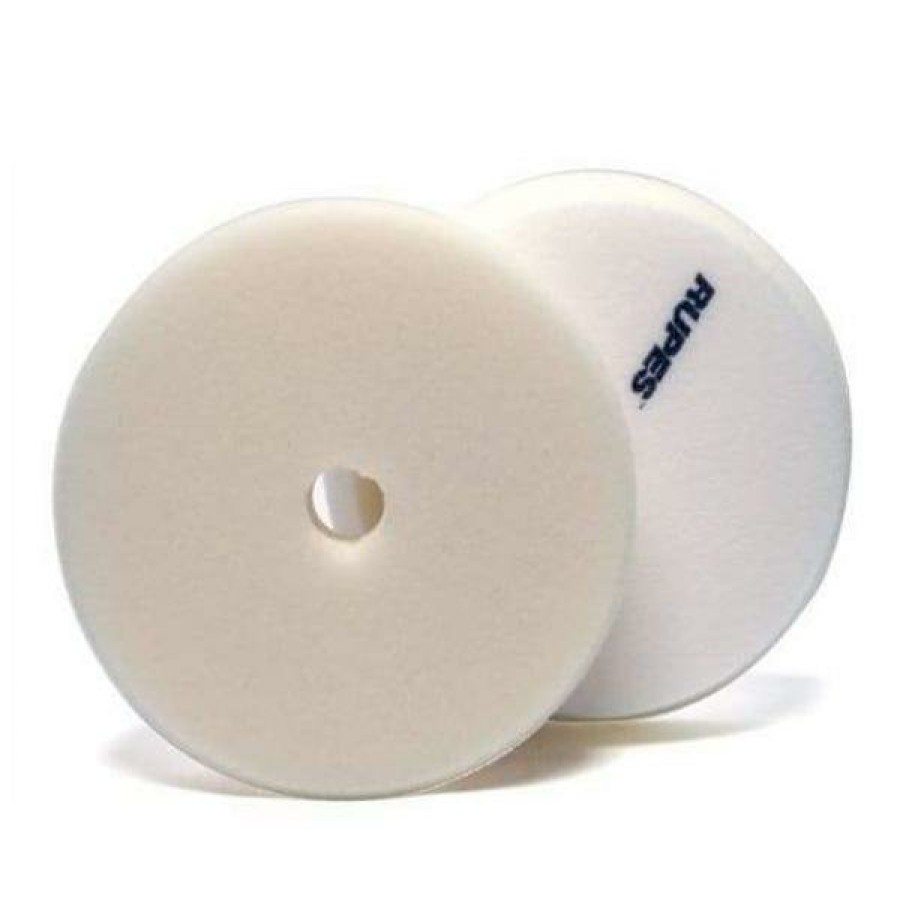 Car Care Rupes Polishing Pads | Rupes Bigfoot 180Mm White Ultra Fine Hook & Loop Fastener Polishing Pad - 2 Pack