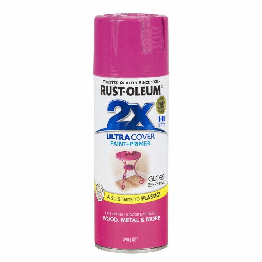 Paint Rust-Oleum Specialty | Rust-Oleum 2X Gloss Paint & Primer Spray Paint 340G Berry Pink