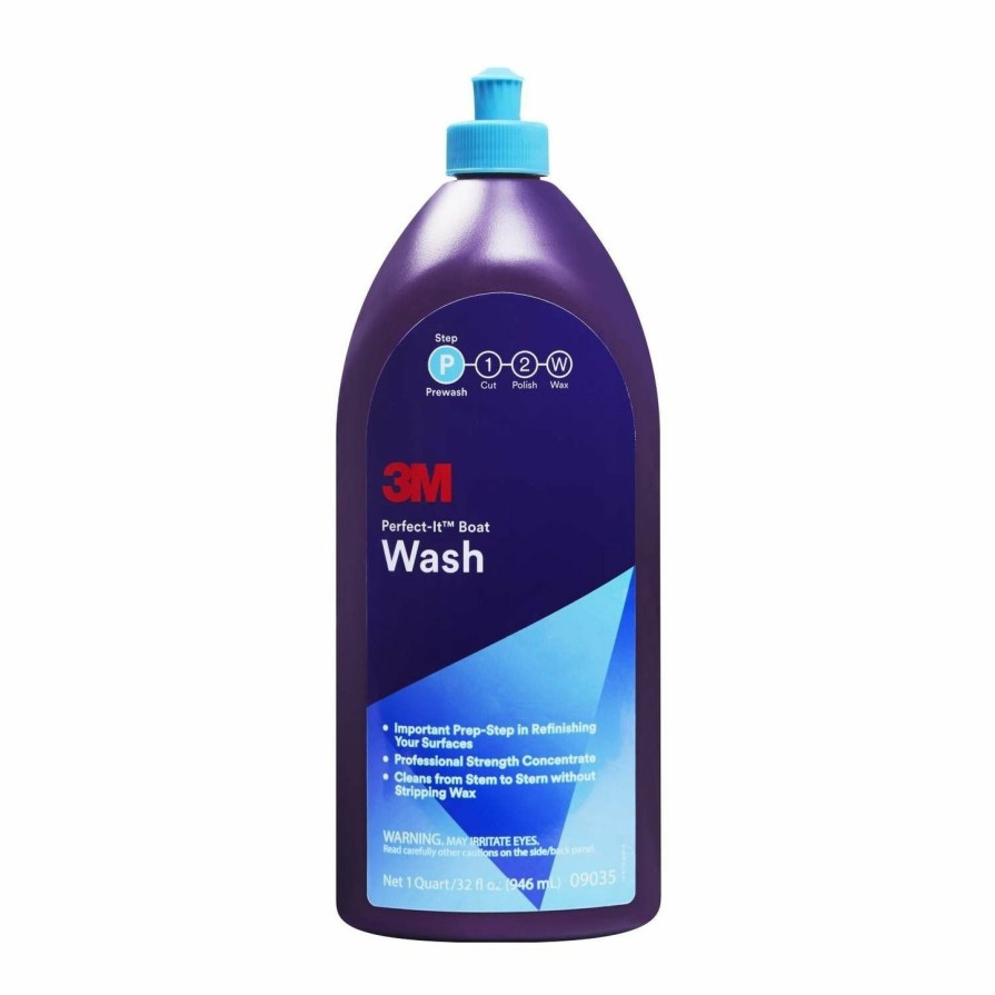 Boat Care 3M Boat Wash | 3M Perfect-It Boat Wash Marine Vessel Care Remove Algae Dirt Quart 946 Ml 09035