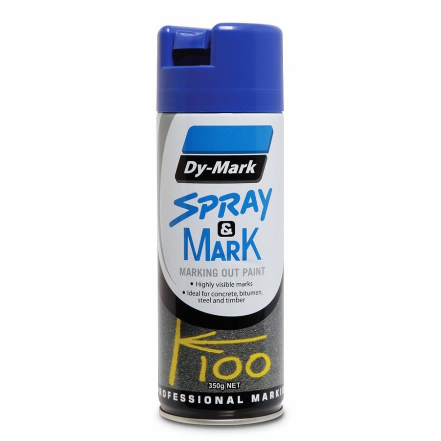 Paint Dy-Mark Linemarking | Dy-Mark Spray & Mark Survey Linemarking Spray Paint Blue 350G Aerosol