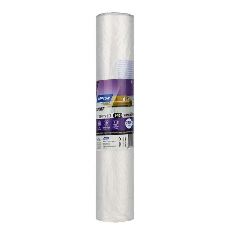 Prep & Repair Norton Masking Plastic | Norton Painters Plastic Film 2400Mm X 27M Prefolded Drop Sheet Painting