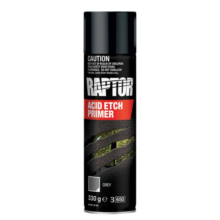 Paint U-POL Primers | U-Pol Raptor Acid Etch Primer Aerosol 450Ml Grey