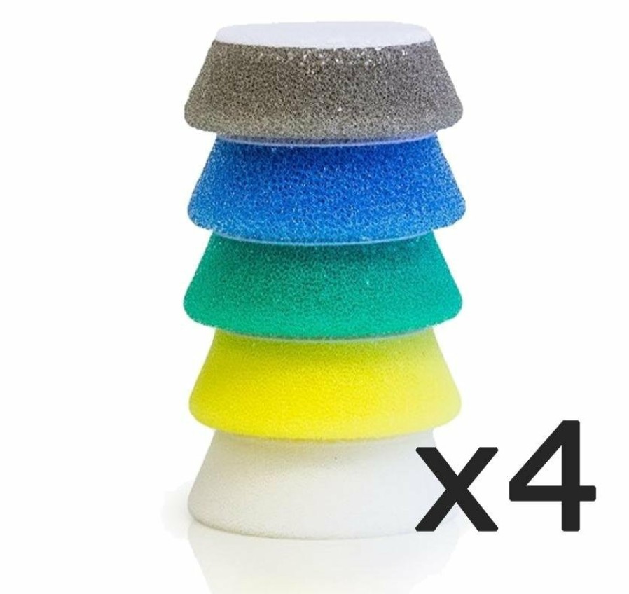 Car Care Rupes Polishing Pads | Rupes Bigfoot Nano Ibrid 50/70Mm Polishing Pad Kit All Grits