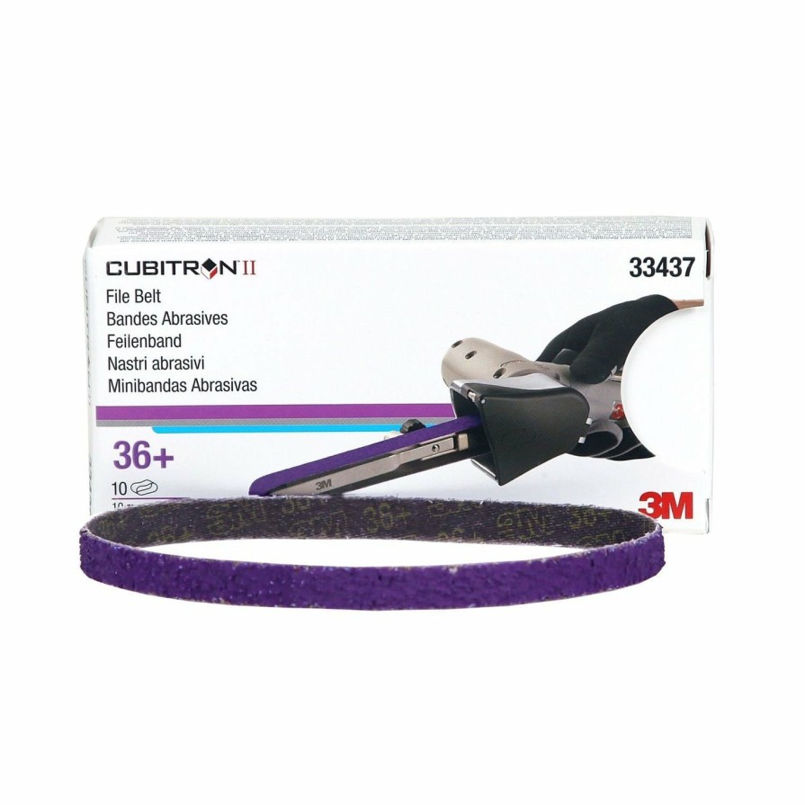 Cutting & Abrasives 3M Belts | 3M Cubitron Ii File Belt 10Mm X 330Mm 3/8 In X 13 In 36+ Grade 33437