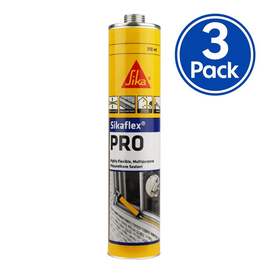 Adhesives & Sealants Sika Sealants | Sika Sikaflex Pro Multi Purpose Polyurethane Sealant 310Ml Concrete Grey X 3 Pack