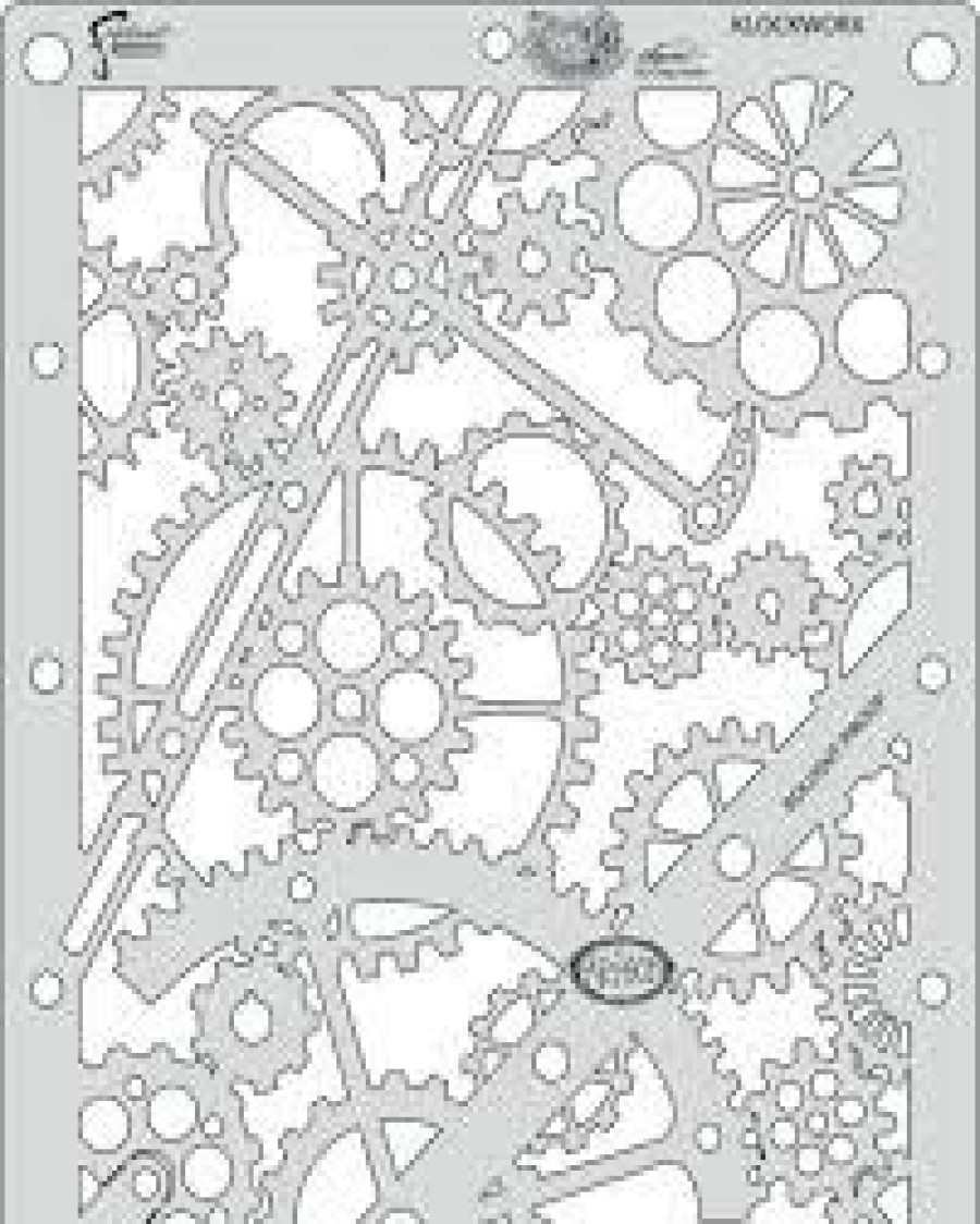 Spray Guns Anest Iwata Stencils | Iwata Steampunk Clockwork Template Airbrush Design Stencil