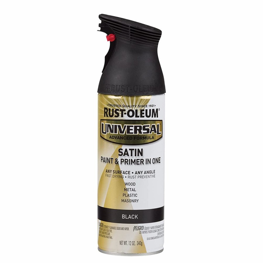 Paint Rust-Oleum Specialty | Rust-Oleum Universal Paint & Primer Spray Paint 340G Aerosol Satin Black