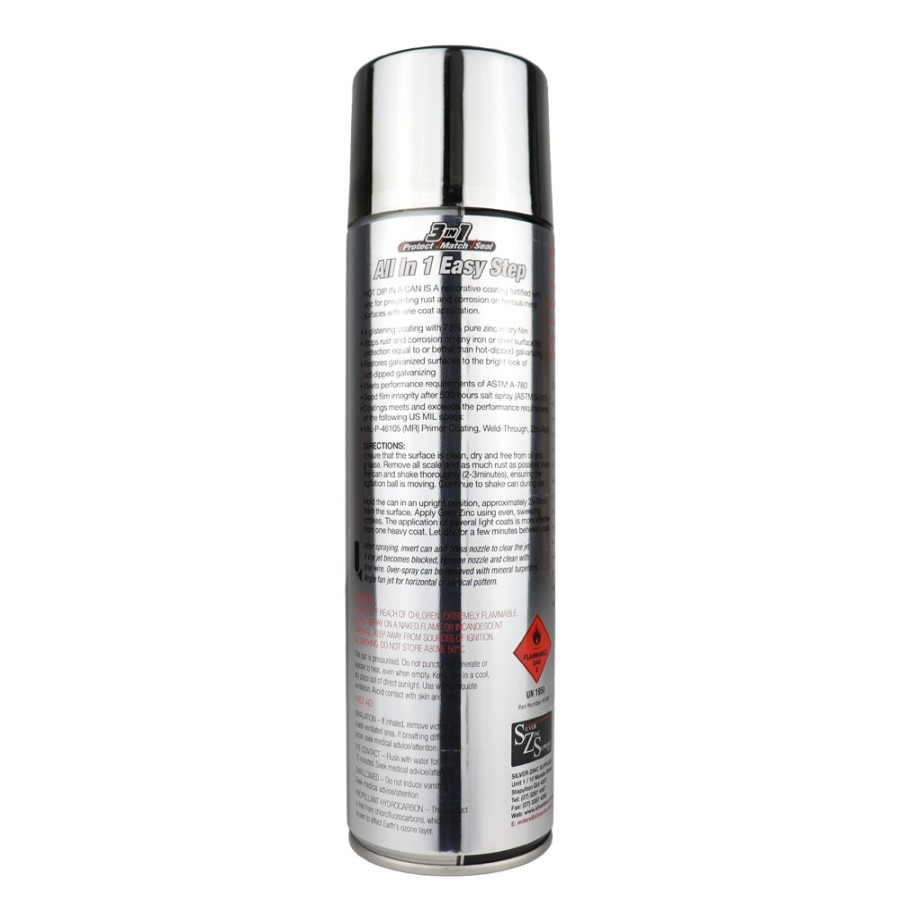 Paint Silver Zinc Supplies Primers | Silver Zinc Supplies Hot Dip Galv In A Can 400G Aerosol Bright Silver 99% Zinc