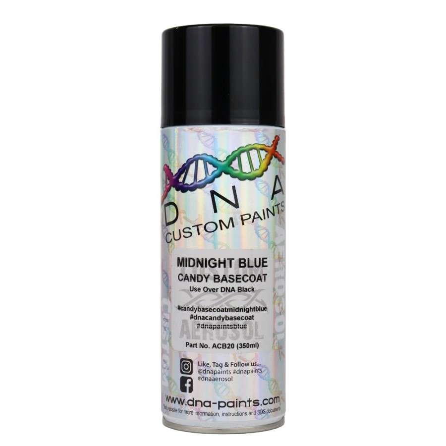 Paint DNA Paints Top Coats | Dna Paints Candy Basecoat Spray Paint 350Ml Aerosol Candy Midnight Blue