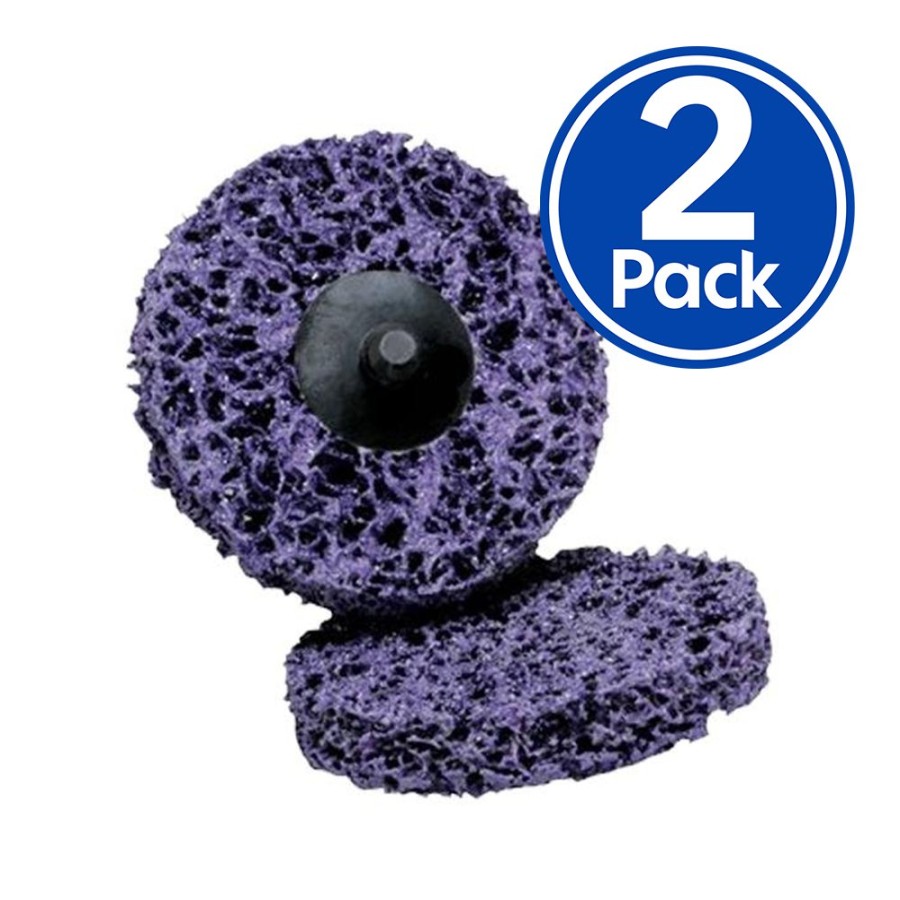 Cutting & Abrasives GRP | Grp 3'' Clean & Strip Purple Roloc Abrasive Disc X 2 Pack