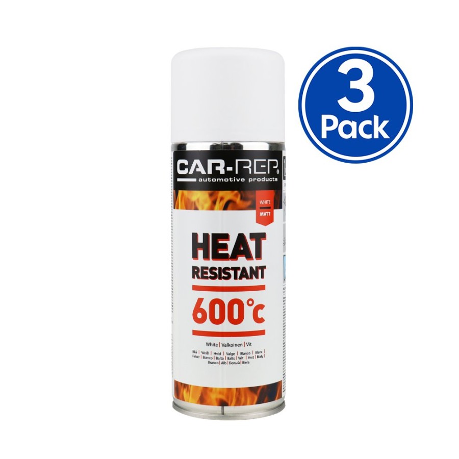 Paint Car-Rep High Temp & Brakes | Car-Rep Automotive Heat Resistant Paint 400Ml White X 3 Pack