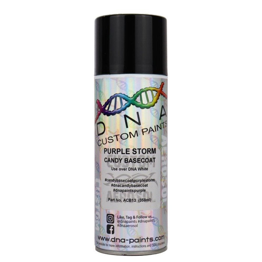 Paint DNA Paints Top Coats | Dna Paints Candy Basecoat Spray Paint 350Ml Aerosol Candy Purple Storm