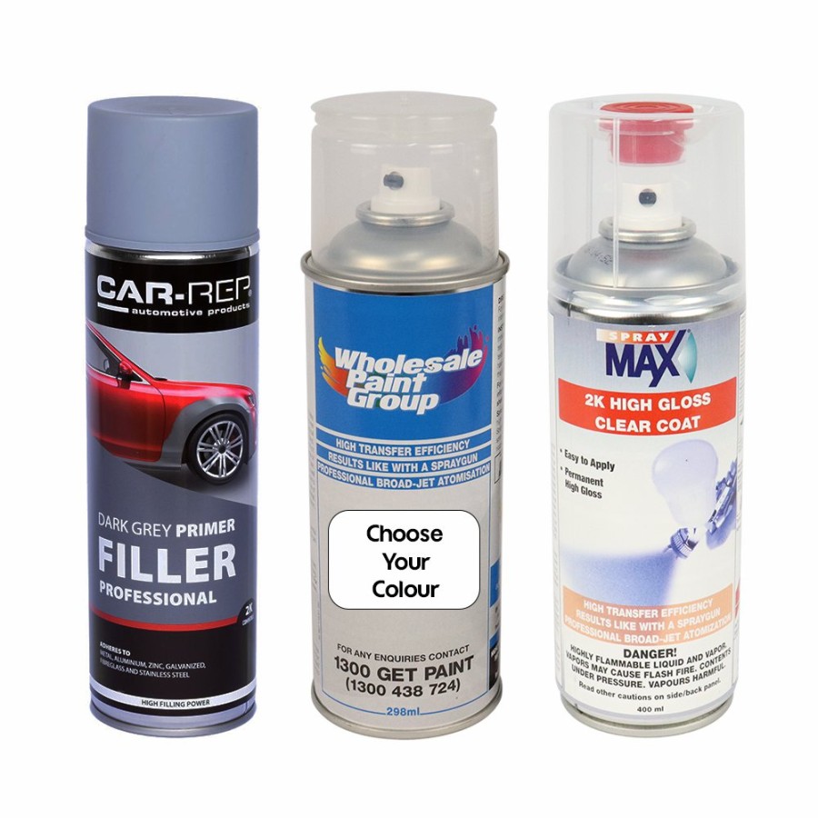 Paint Spray MAX Car Touch Ups | Automotive Touch Up Spray Can Choose Your Colour + 2K Clear Coat + Primer