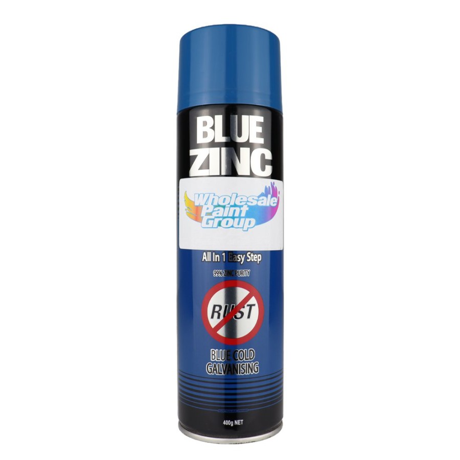 Paint Silver Zinc Supplies Primers | Silver Zinc Supplies 3 In 1 Cold Galvanising Metal Primer Blue 400G Aerosol 99% Zinc