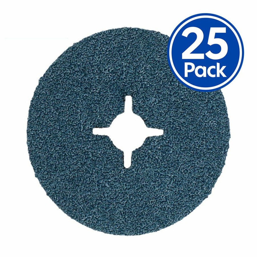 Cutting & Abrasives Norton Grinder Discs | Norton Norzon F827 Zirconia Fibre Discs 115Mm X 22Mm 60 Grit X 25 Pack Z60