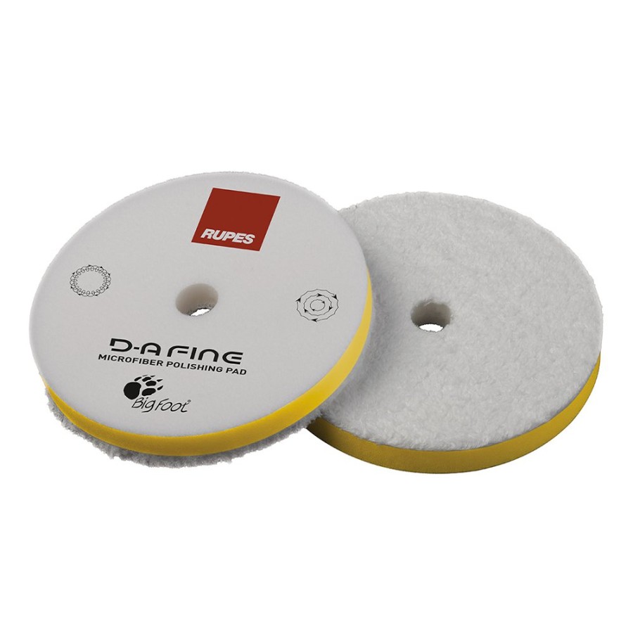 Car Care Rupes Polishing Pads | Rupes Bigfoot Da Fine Microfibre Compound Pad Fine Yellow 85Mm