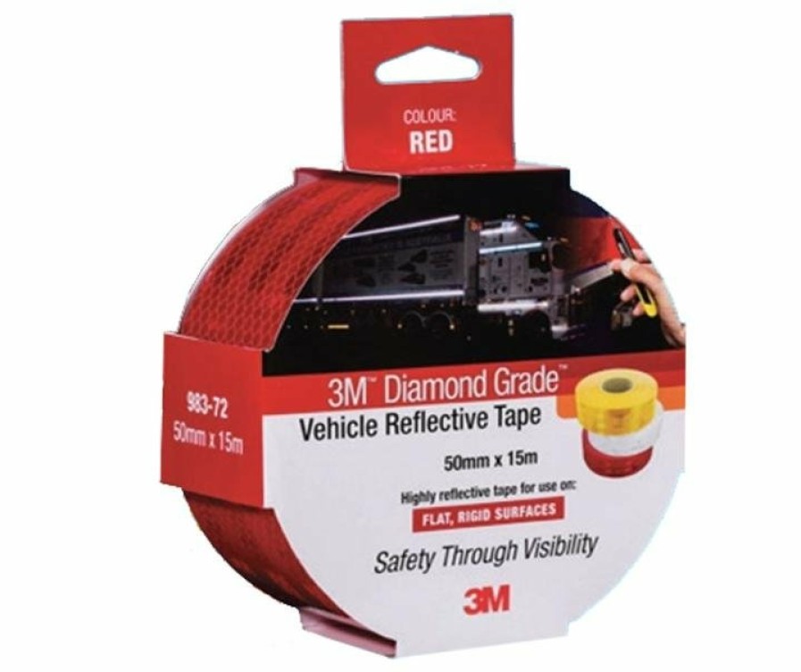 Safety 3M | 3M 983-72 Diamond Grade Red Vehicle Reflective Tape 50Mm X 15M