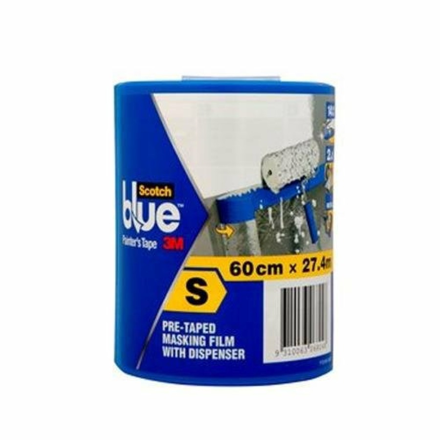 Prep & Repair 3M Masking Plastic | 3M Painters Scotch Blue Masking Pre-Taped Film Dispenser 60Cm X 27.4M