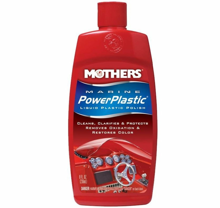 Boat Care Mothers Polishes | Mothers Marine Power Plastic Liquid Plastic Polish 236Ml 91058