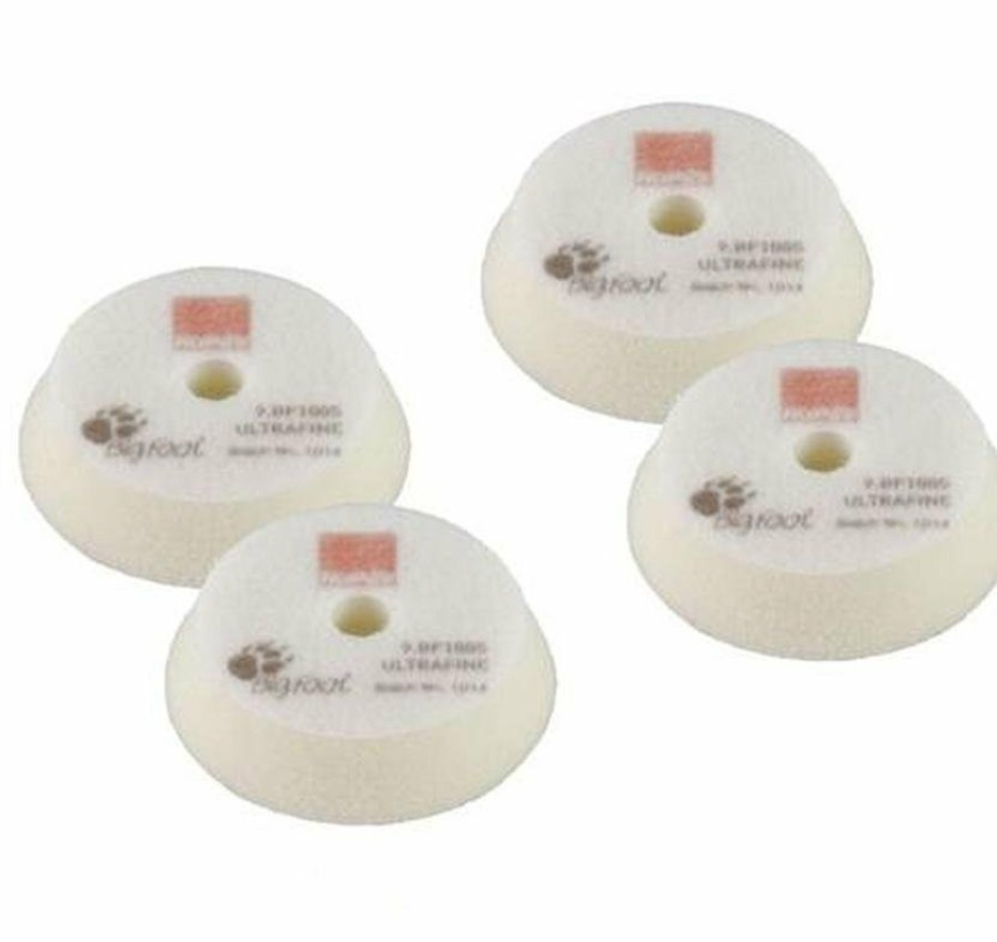 Car Care Rupes Polishing Pads | Rupes Bigfoot 100Mm White Ultra Fine Hook & Loop Polishing Pad - 4 Pack Bf100S