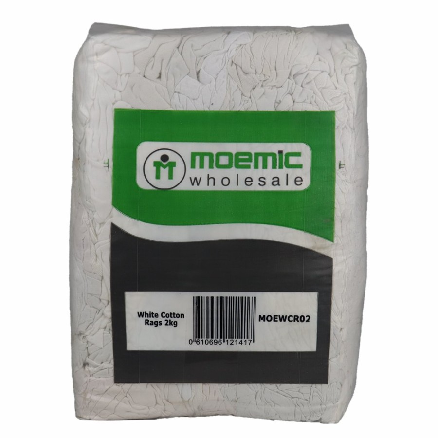 Cleaning Moemic Rags & Wipes | Moemic White Cotten Rags 2Kg Cleaning Staining Multipurpose Bulk