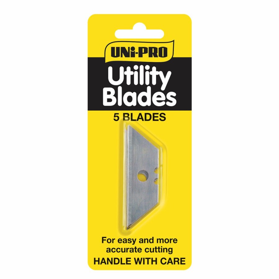 Cutting & Abrasives Uni-Pro Razor Blades | Uni-Pro Paint Scraper Replacement Utility Blades X 5 Pack