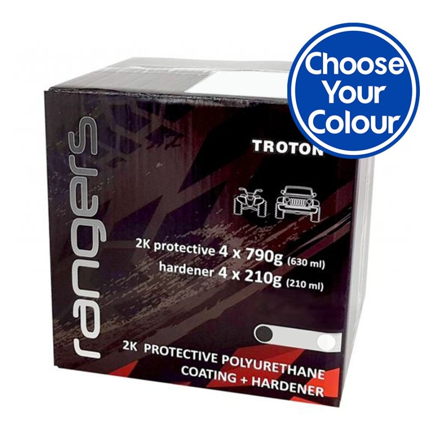 Paint Troton Bedliner | Troton Rangers 2K Tough Protective Polyurethane 'Choose Colour' Kit 3.78L Tintable