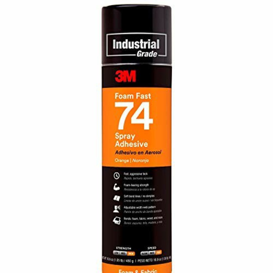 Adhesives & Sealants 3M Spray Adhesives | 3M Foam Fast 74 Orange Spray Adhesive Upholstery 499Ml Instant Bonding