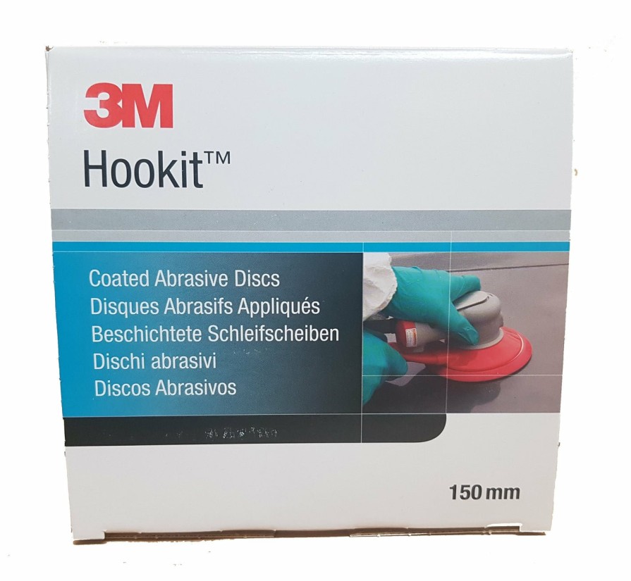 Cutting & Abrasives 3M Discs | 3M Hookit Red Dustless Box100 Sanding Discs 7 Hole 150Mm P400 Hook & Loop