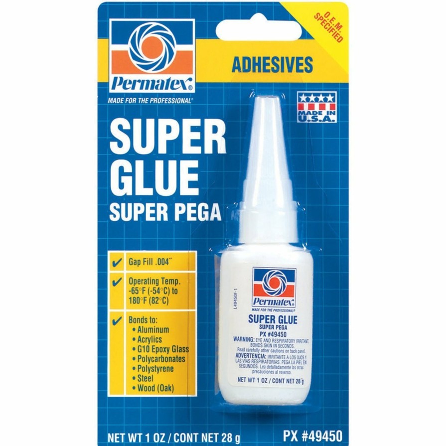 Adhesives & Sealants Permatex Tube Adhesives | Permatex Super Glue 28G 49450