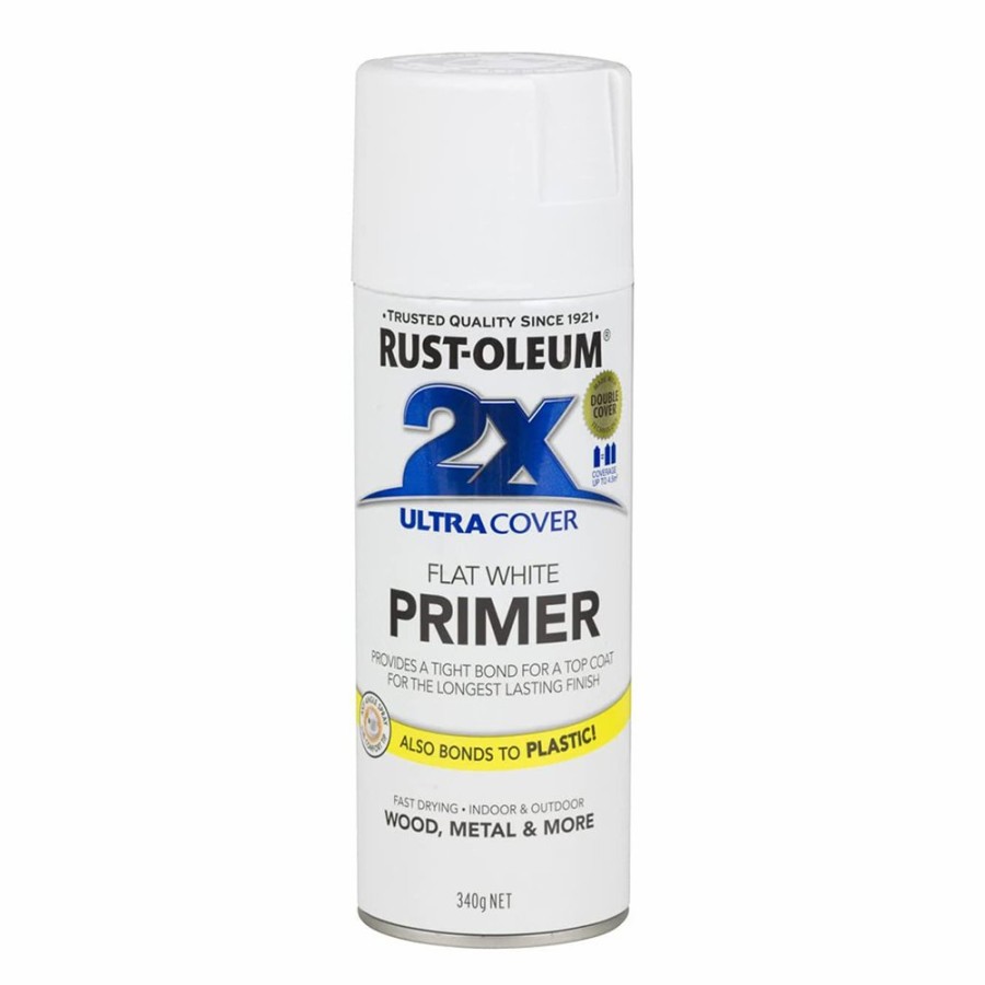 Paint Rust-Oleum Specialty | Rust-Oleum 2X Ultra Cover Flat Primer Spray Paint 340G White