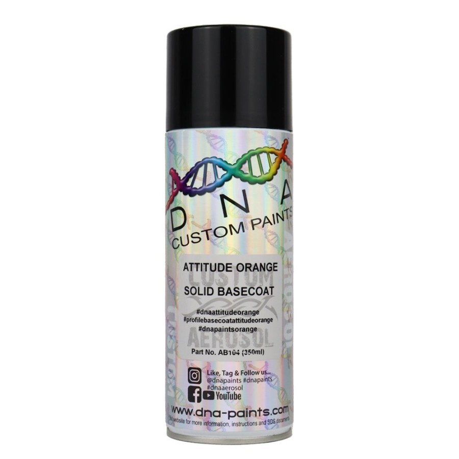 Paint DNA Paints Top Coats | Dna Paints Solid Basecoat Spray Paint 350Ml Aerosol Attitude Orange